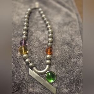 VINTAGE Elegant Multi-Color Beaded Necklace